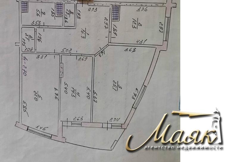 Трёхкомнатная квартира.